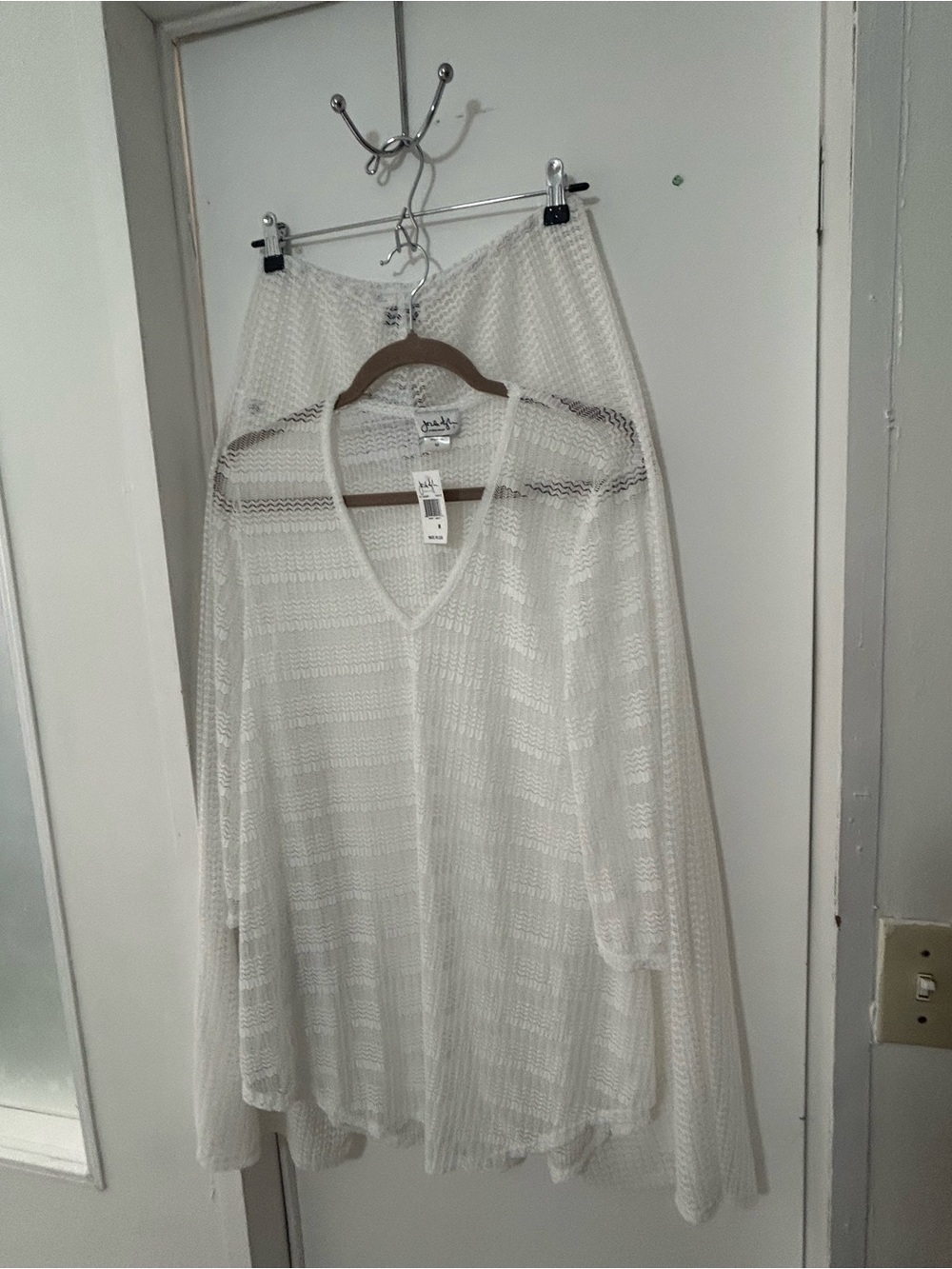 Jordan Taylor White Waffle Knit Pants - Picture 8 of 9